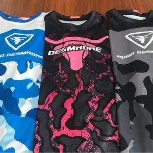 Blue and Pink Jerseys with Unique Patterns